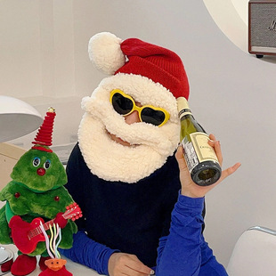 圣诞节装饰圣诞老人胡子圣诞帽子女生儿童成人头饰礼物拍照道具