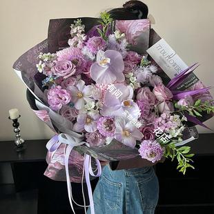 深圳同城送花鲜花束速递送领导女友生日订花玫瑰混搭乔迁开业配送