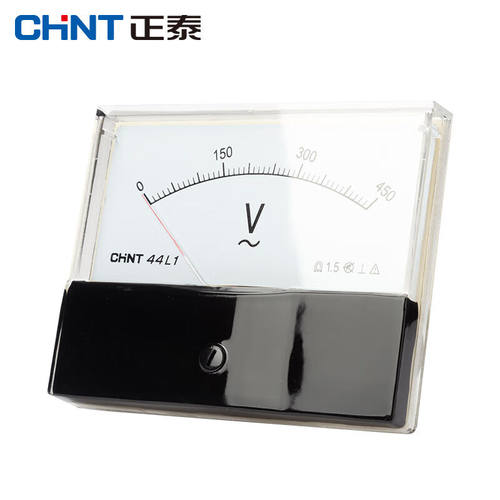 正泰（CHNT）44L1-V-450V-ZT电压表指针式直通安装式