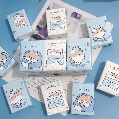耳机小猫手帕纸便携小包纸巾