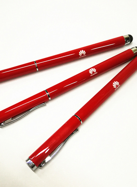 dz促销中性红色电容触屏笔定制礼品签字笔办公笔记录笔适用于华为