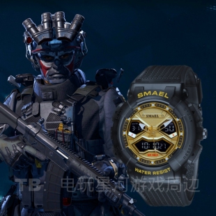 三角洲行动周边 铁面判官威龙手表多功能运动户外腕表防水夜光