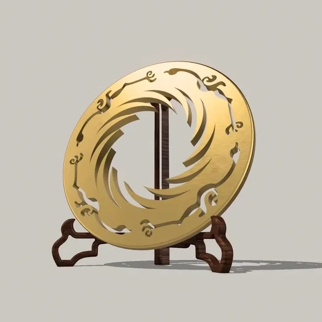 没事打着玩3D三星堆太阳神鸟摆件