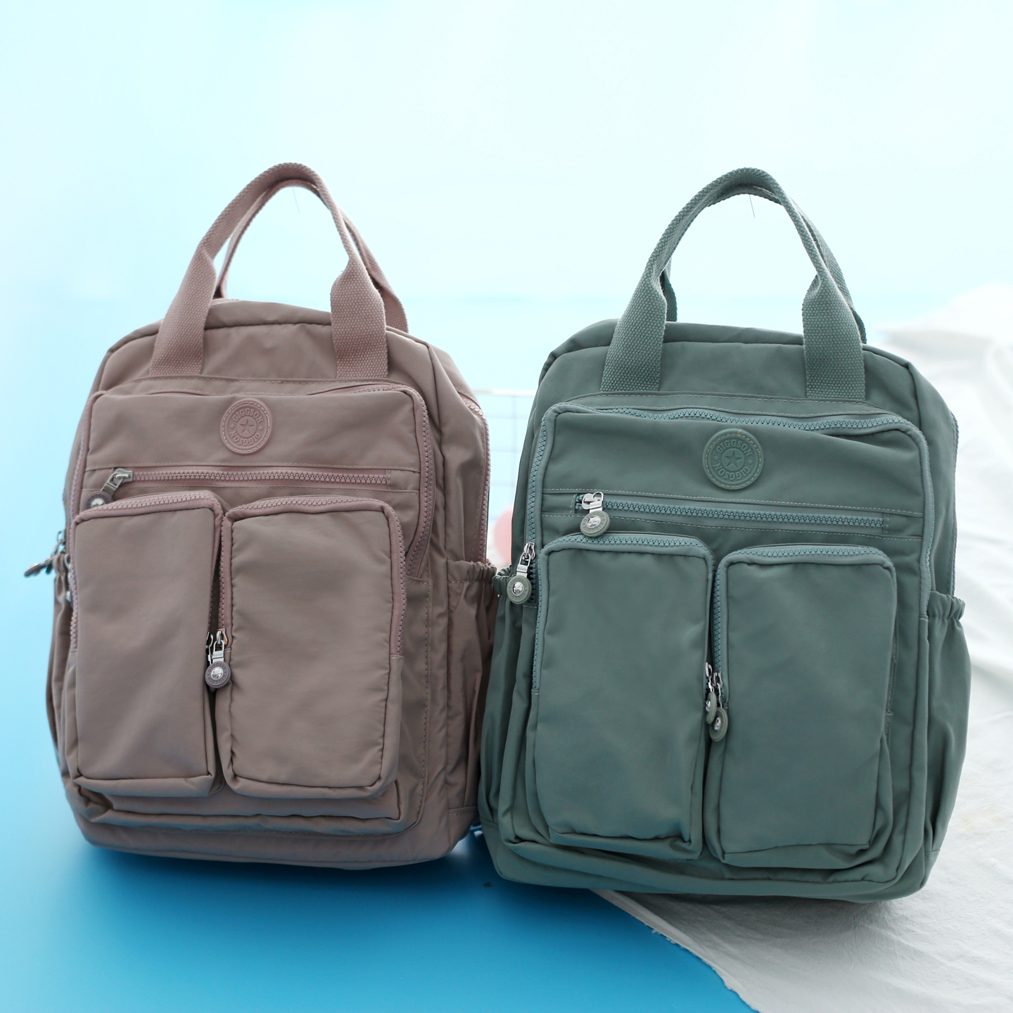 高颜值妈咪包大容量双肩包牛津布