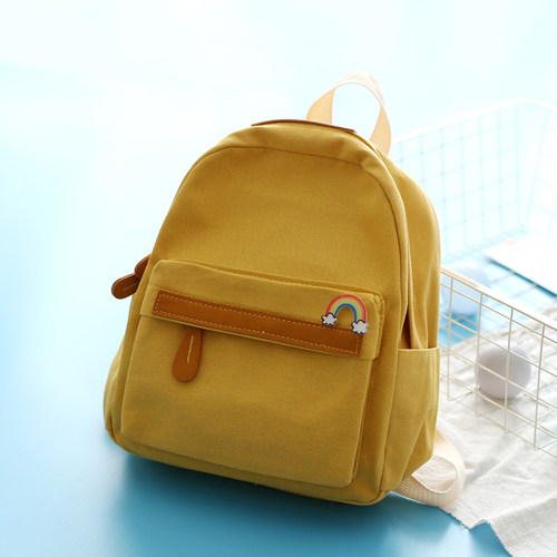 校园女双肩包帆布大小号小背包