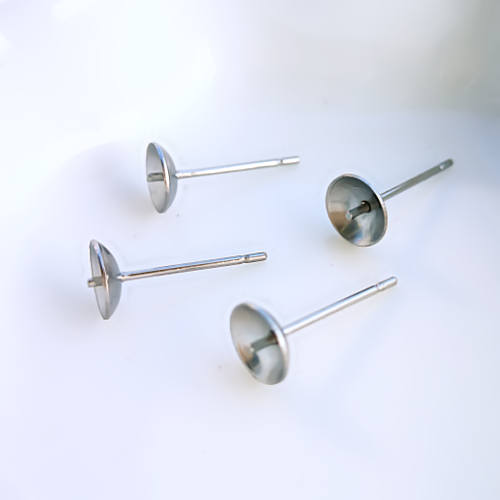 3-8MM 진주 스테인레스 스틸 귀걸이 및 귀걸이가 포함된 DIY 수제 액세서리 무료 배송