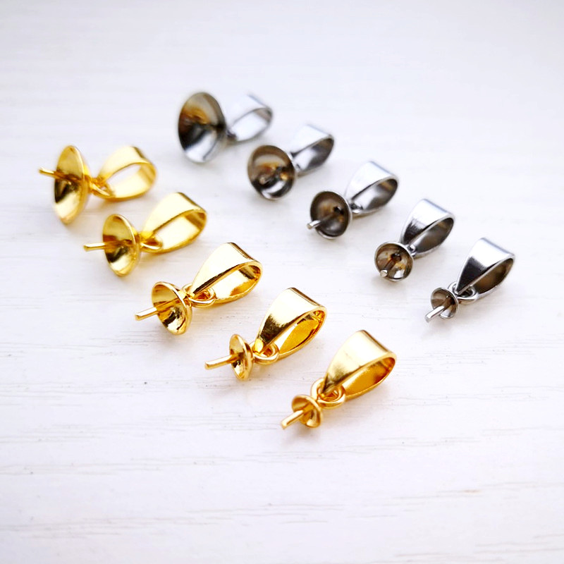 饰品配件项链扣珍珠瓜子扣不锈钢