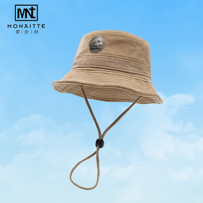 蒙奈特帽子男冬季新款加绒保暖渔夫帽户外旅游加厚防寒时尚盆帽女