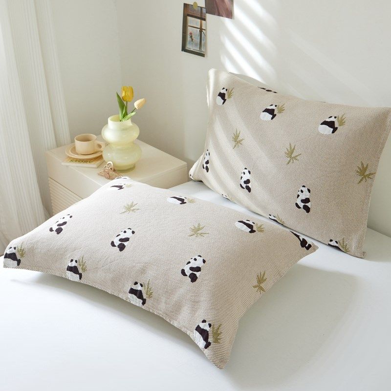 枕巾2024新款纯棉纱布一对装防滑全棉枕头巾冬季枕头套巾防头油