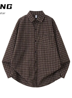 2026字母长袖衬衫日系港风ins宽松衬衣男生夏季潮流百搭休闲外套