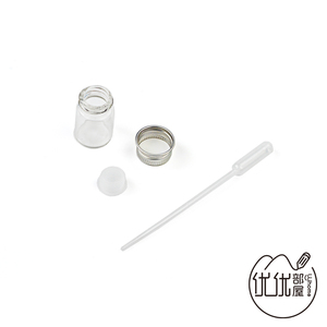 优优部屋 墨水分装用空瓶 玻璃瓶 吸墨滴管 5ml