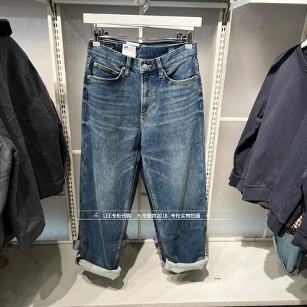 Lee正品2025冬男士761加绒宽松直筒牛仔裤LMB256761203488-A09222