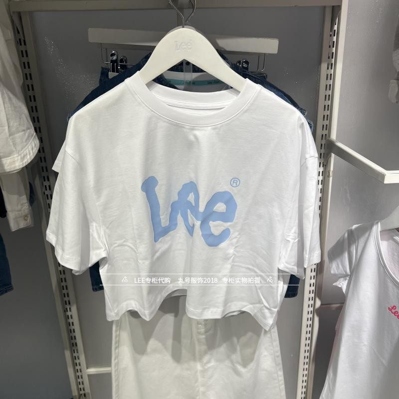 Lee正品 2025款女士经典logo短款短袖T恤LWT0102823RT00F-K14000