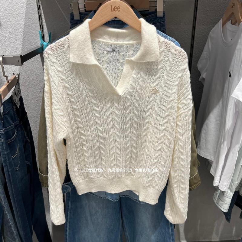 Lee青春流行女士翻领毛衣