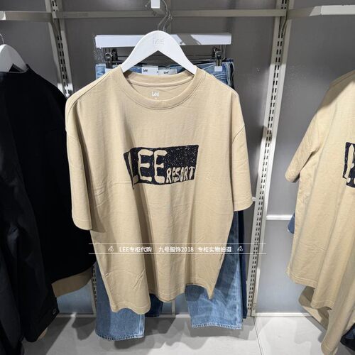 Lee男士logo印花纯棉T恤