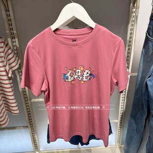 Lee正品2026新款女士创意印花纯棉短袖T恤LWT012558207754-A09720