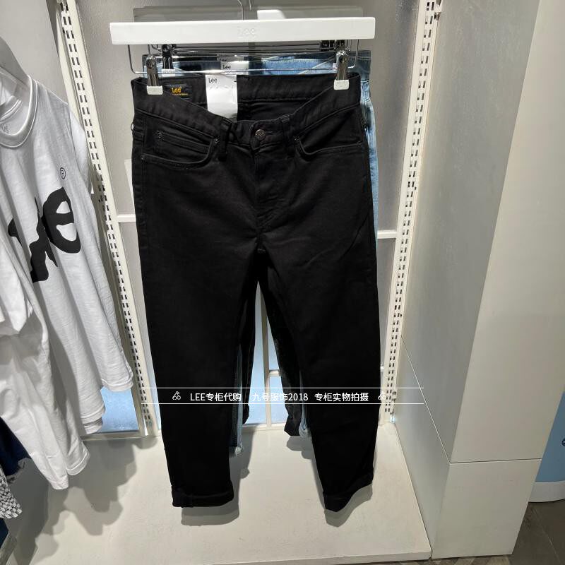 Lee正品商场同款男士709黑修身小脚牛仔裤LMB100709100346-898L00