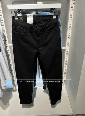 Lee正品商场同款男士709黑修身小脚牛仔裤LMB100709100346-898L00