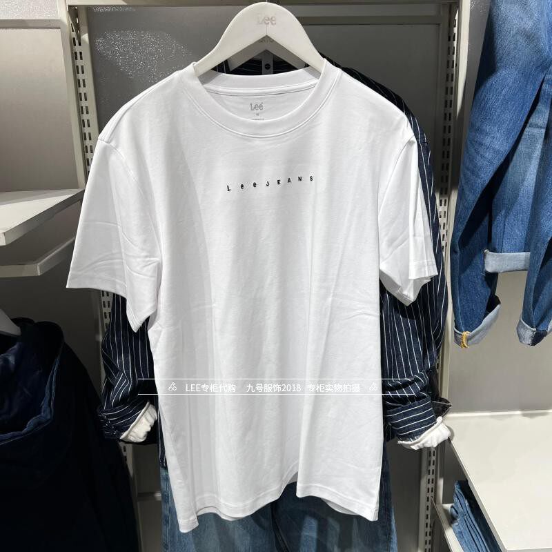 Lee正品2026春款男士小logo刺绣短袖棉T恤LMT012015207754-K14000