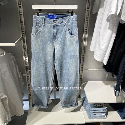 Lee精玉透凉男士宽松直筒牛仔裤