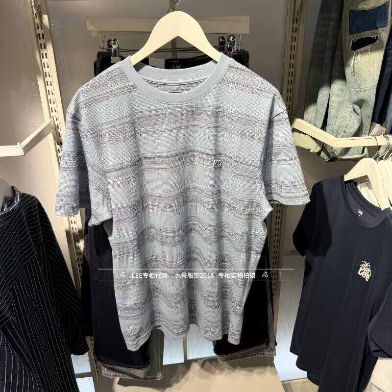 Lee正品 2026新款男士圆领绣标短袖针织衫LMT011992210931-A09726