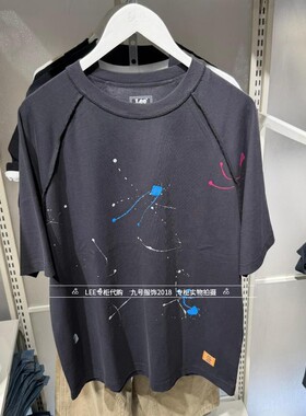 Lee正品2026新款男士101+泼墨纯棉短袖T恤LMT012974203401-K11000