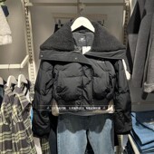 Lee正品 K11000 LWT008268205995 2024冬女士娃娃领短款 拼接羽绒服