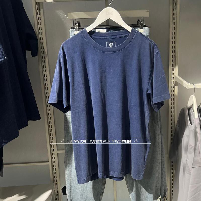 Lee正品2025新款男士做旧纯棉宽松短袖T恤LMT0113043RX00F-A09132