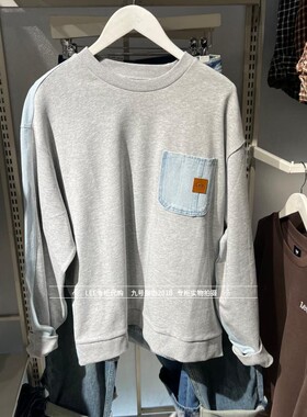 Lee正品 2026款男士圆领口袋拼接长袖卫衣LMT011854207728-A09348