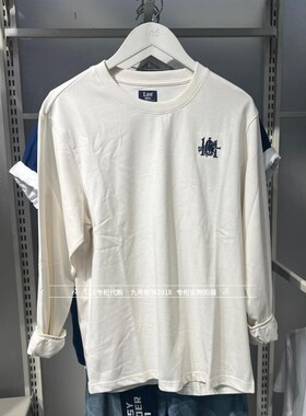 Lee正品2025秋款男士101+绣标圆领长袖T恤LMT011020203401-K15000