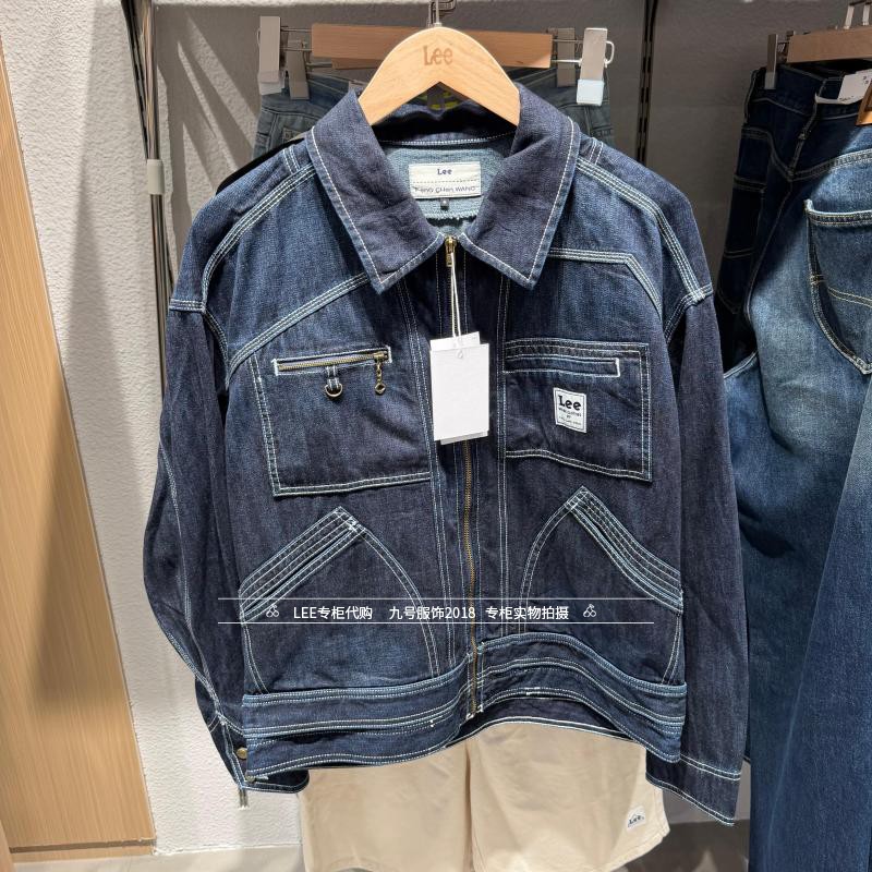 Lee翻领男士拉链夹克外套