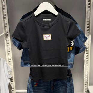 Lee正品2026新款女士圆领101+绣标短袖T恤LWT013032207647-K11000