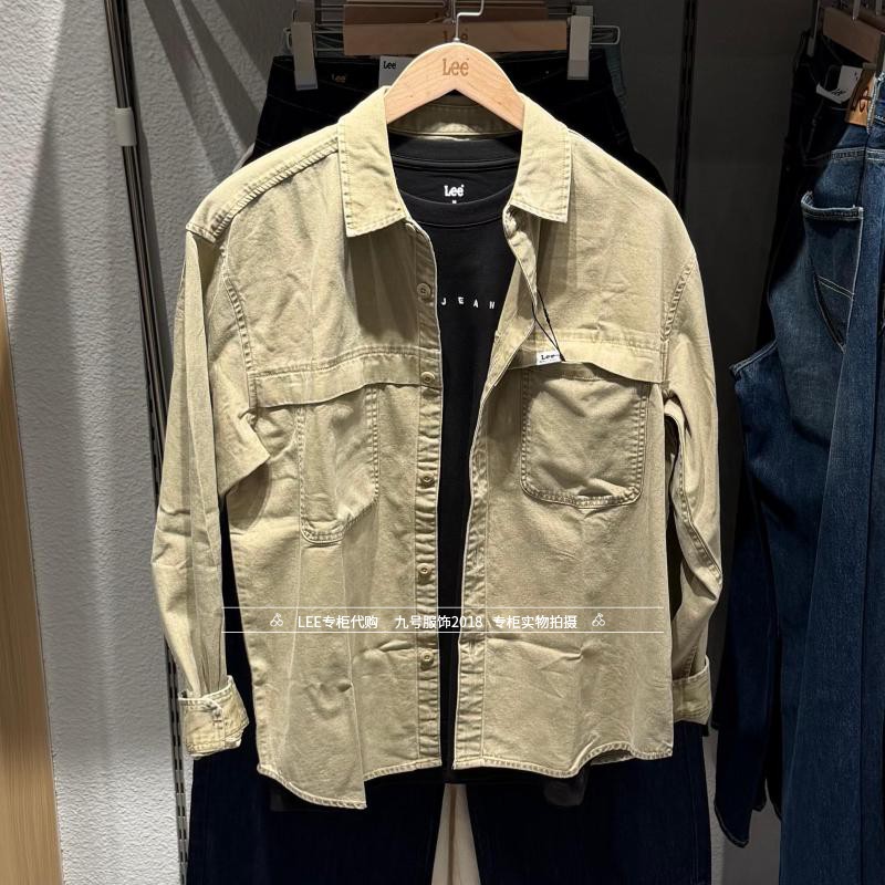 Lee翻领男士棉牛仔衬衫