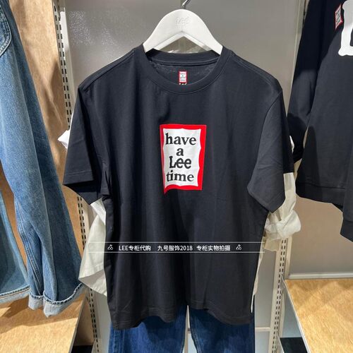 Lee专柜正品2024款情侣款印花纯棉短袖T恤LUT0079254DR00F-K11000