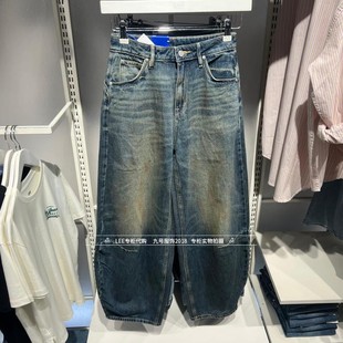 A09049 Lee正品 2025款 女士复古蓝宽松阔腿牛仔裤 LWB011159101291