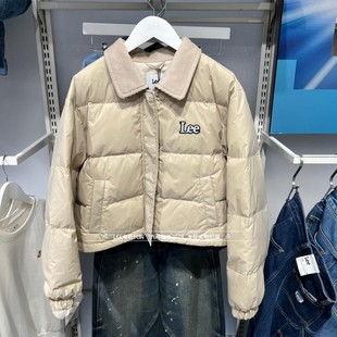 A09343 羽绒服LWT011210204579 Lee正品 2025秋冬女士灯芯绒领短款