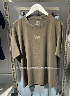 Lee正品2025新款男士复古做旧纯棉短袖T恤LMT0113043RX00F-A09130