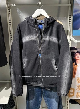 Lee正品 2025秋冬男士拉链连帽牛仔羽绒服LMT011311207704-A09282