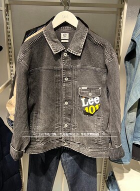 Lee正品 2026款男士101+烟灰牛仔夹克外套LMT011884211006-A10527