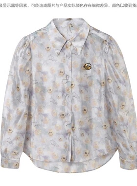 女装时尚2022年夏季新款笑脸印花衬衫A1CA2431/N5-14-2