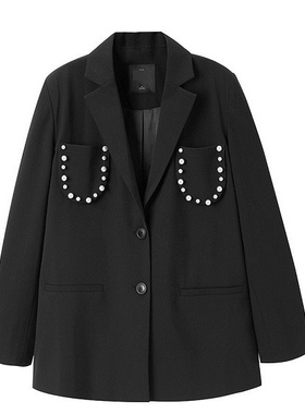 女装女秋珍珠西装气质炸街设计感小众外套AWBA3452/N5-17-2