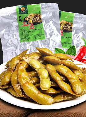 辣将军九哥脆藕片香辣毛豆青豆即食酒吧KTV小吃零食宵夜解馋素卤