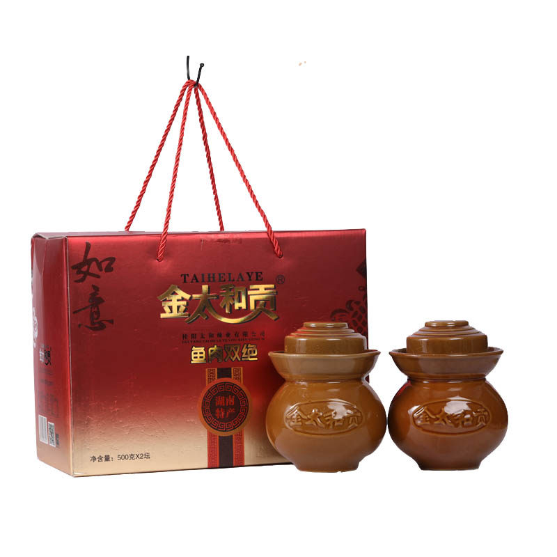 鱼肉双绝坛子肉500g*2香辣味特辣湖南郴州特产正宗金太和贡鱼五花