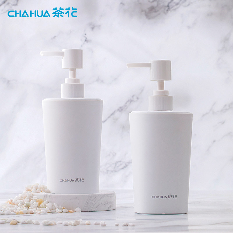 茶花按压瓶分装瓶挤压式洗面奶洗发水沐浴露洗手液空瓶瓶子大容量