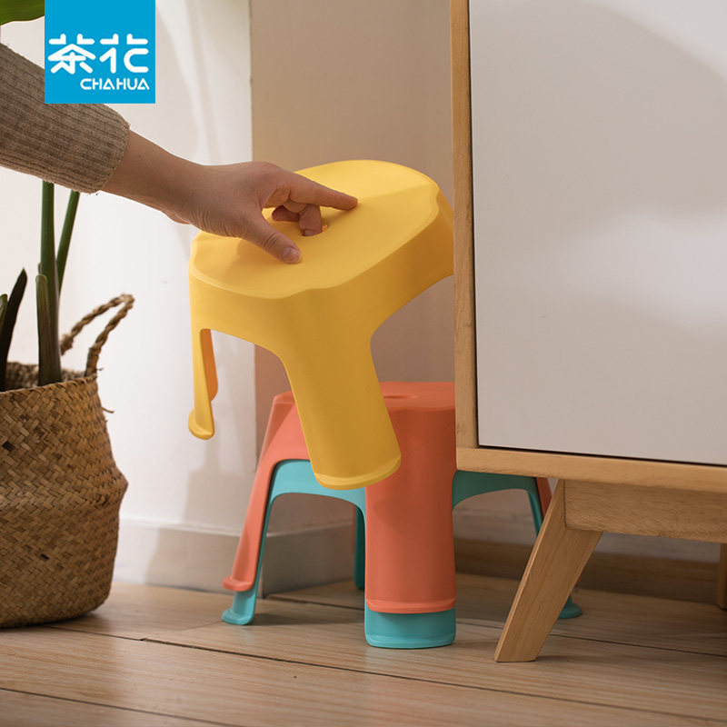 茶花小凳子家用塑料板凳坐凳防滑加厚宝宝矮凳儿童凳小胶凳塑料凳