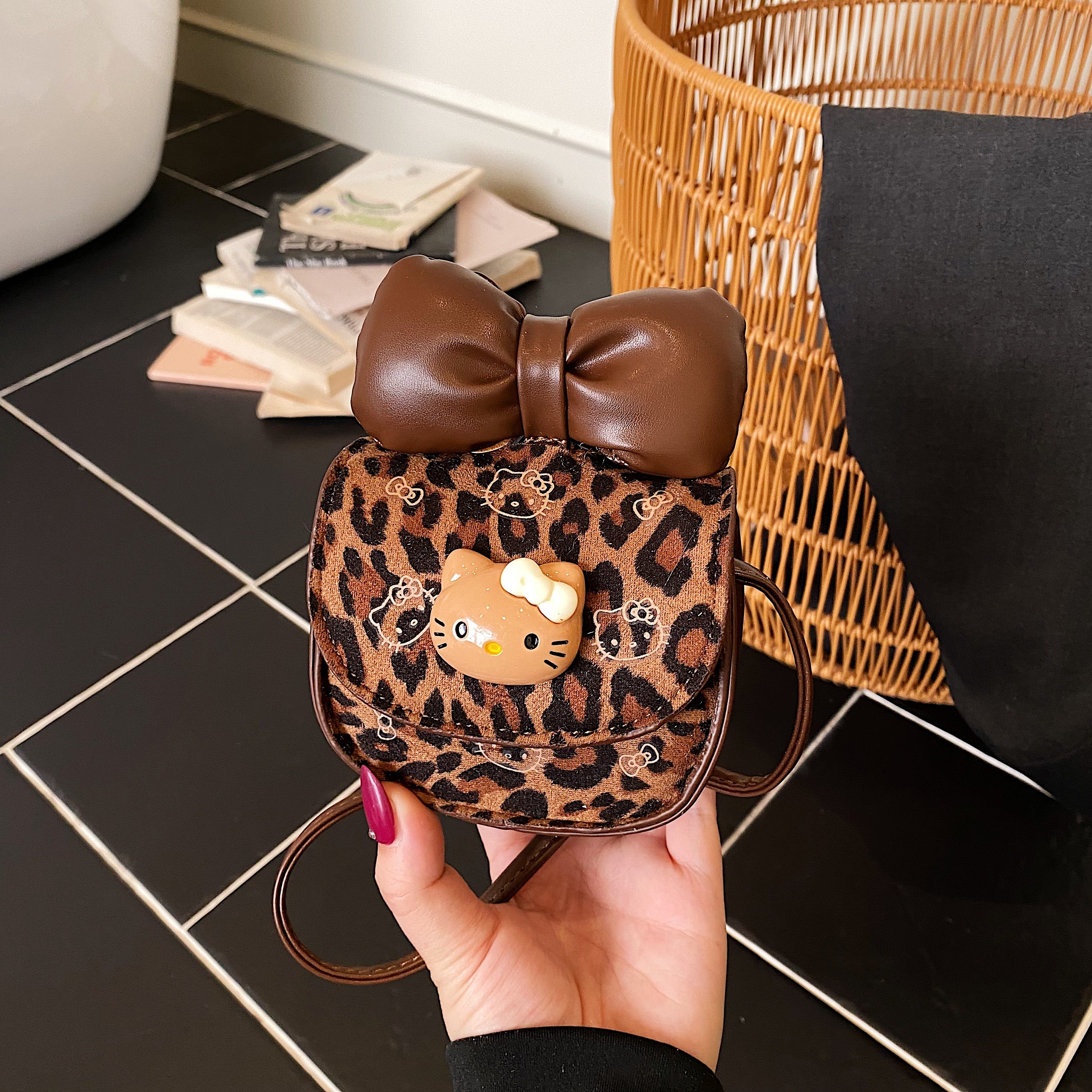 豹纹猫咪儿童斜挎包女童宝宝外出小背包小孩可爱女童迷你口红包潮,箱包皮具/热销女包/男包,马鞍包,淘宝优惠券,粉丝福利购,淘宝优惠卷