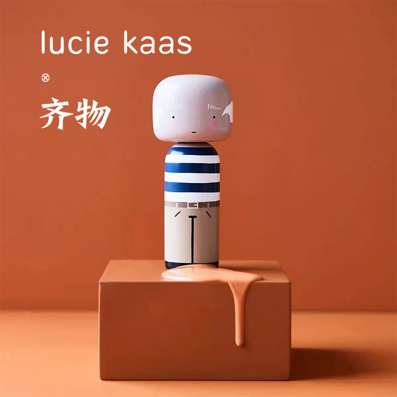 丹麦lucie kaas 名人速写摆件 北欧设计实木手工礼品家居装饰娃娃