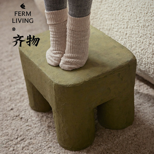 丹麦Ferm Living Podo Stool 儿童房矮凳 设计师款彩色凳子样板间