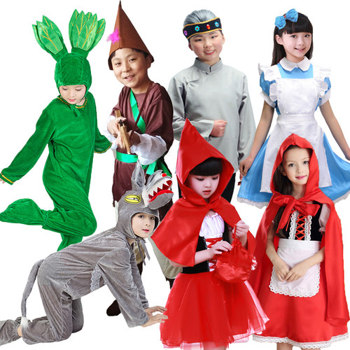 小红帽儿童服装猎人童话演出服