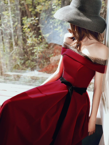 Бархатное длинное элегантное вечернее платье для невесты, 2023, открытые плечи